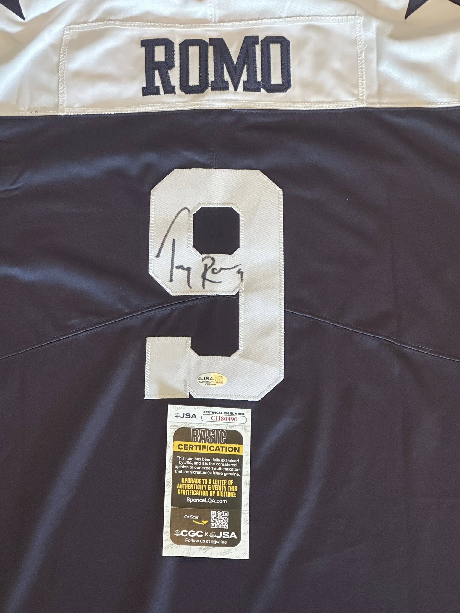 Tony Romo Autographed Dallas Cowboys Jersey JSA COA