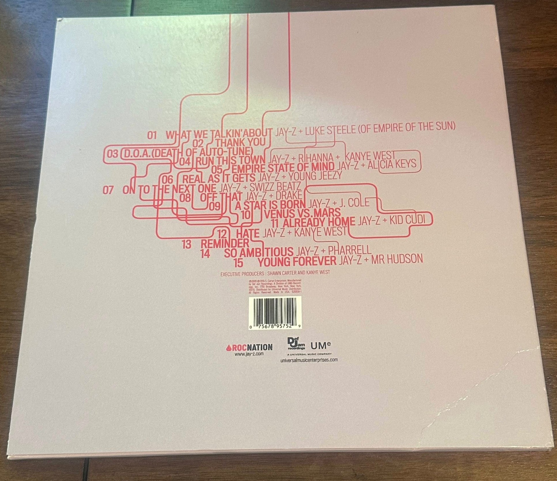 Jay-Z Autographed The Blueprint 3 VINYL LP JSA LOA