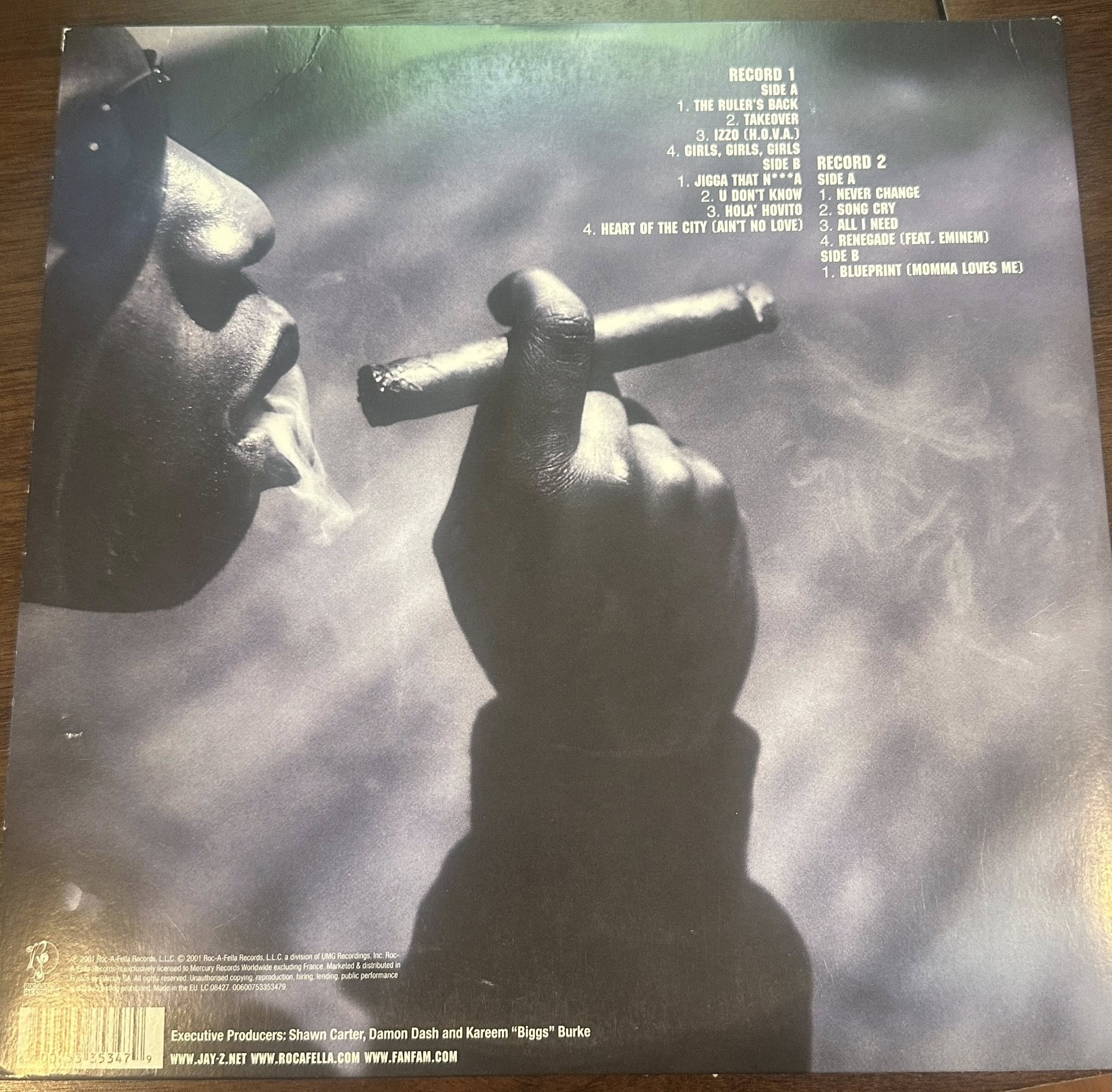 Jay-Z Autographed The Blueprint VINYL LP JSA LOA