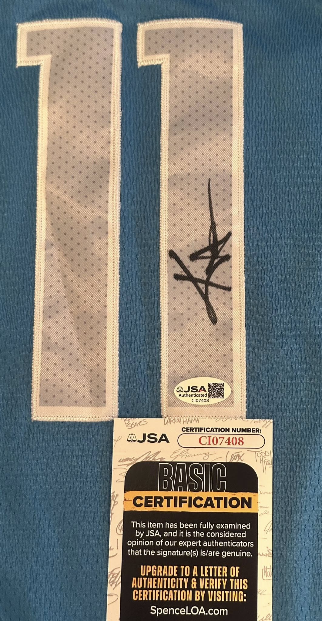 Kyrie Irving Autographed Dallas Mavericks Jersey JSA COA-Right Off The Field