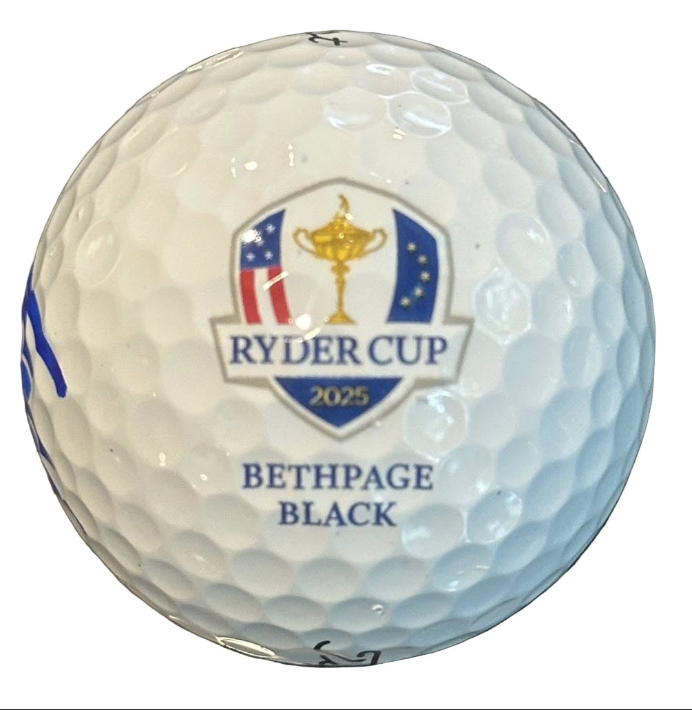 Ludvig Aberg Autographed 2025 Ryder Cup Golf Ball JSA COA Team Europe