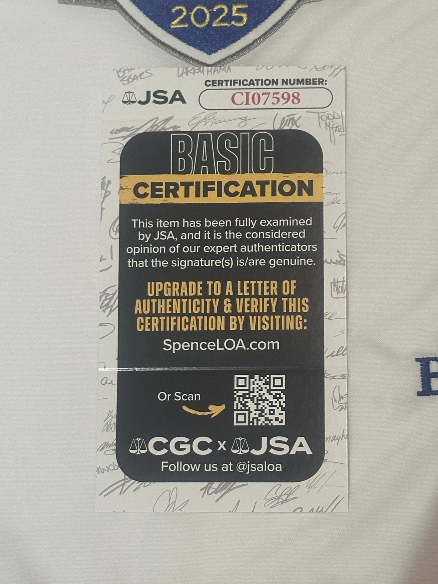 Xander Schauffele Autographed 2025 Ryder Cup Pin Flag Team USA JSA COA