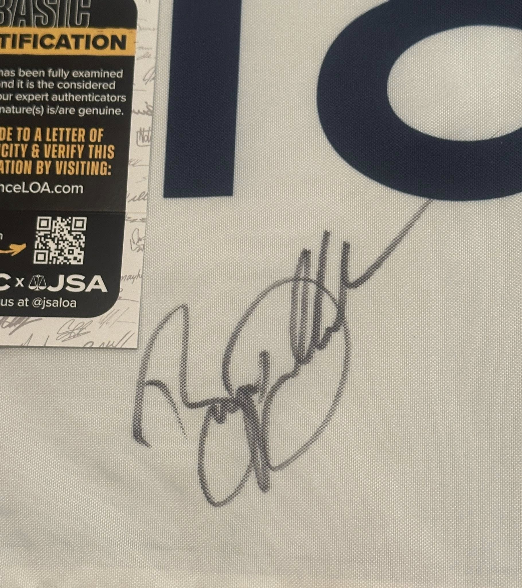 Bryson DeChambeau Autographed 2025 Ryder Cup Flag Team USA JSA COA