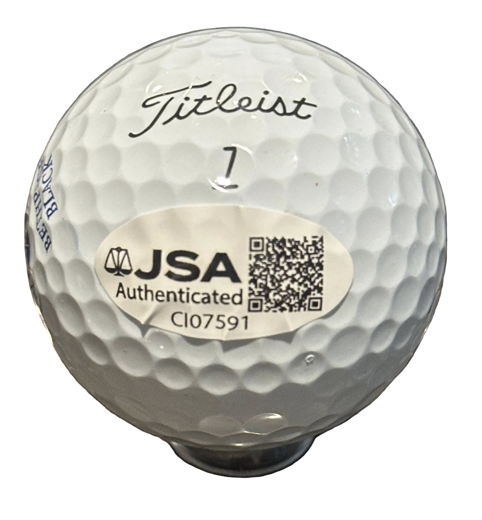 Rasmus Højgaard Autographed 2025 Ryder Cup Golf Ball JSA COA Team Europe