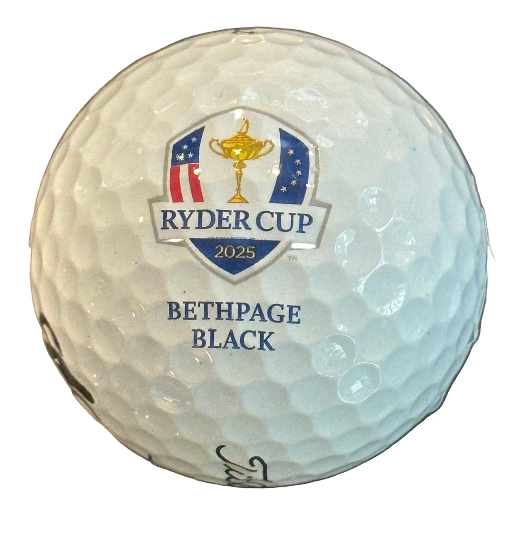 Michael Strahan Autographed 2025 Ryder Cup Golf Ball JSA COA New York Giants