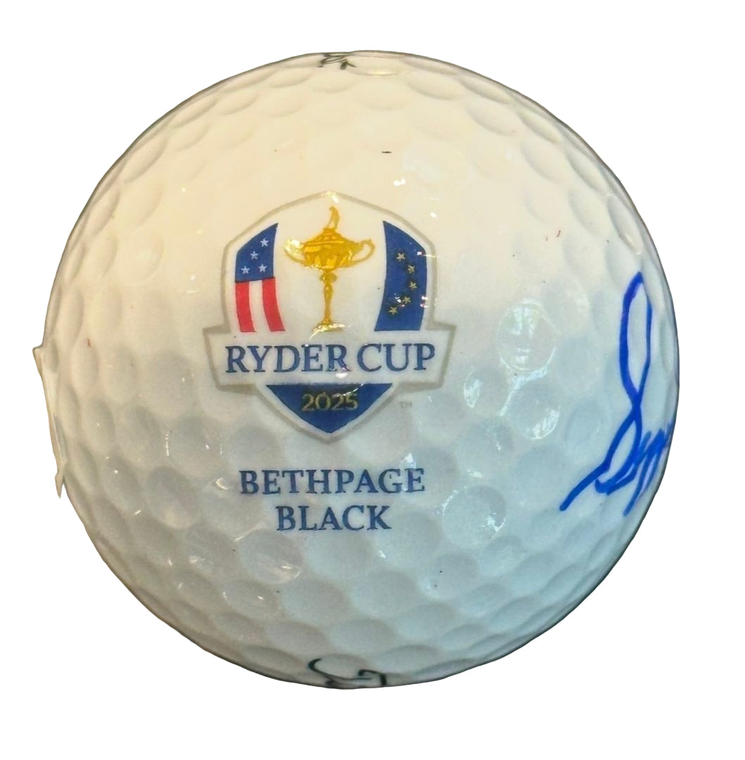 Sepp Straka Autographed 2025 Ryder Cup Golf Ball JSA COA Team Europe