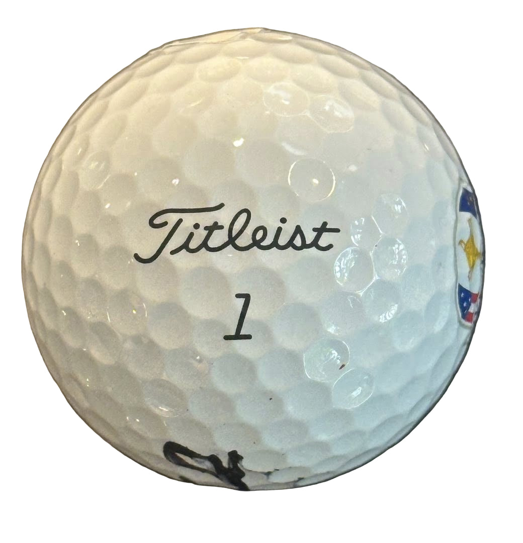 Michael Strahan Autographed 2025 Ryder Cup Golf Ball JSA COA New York Giants