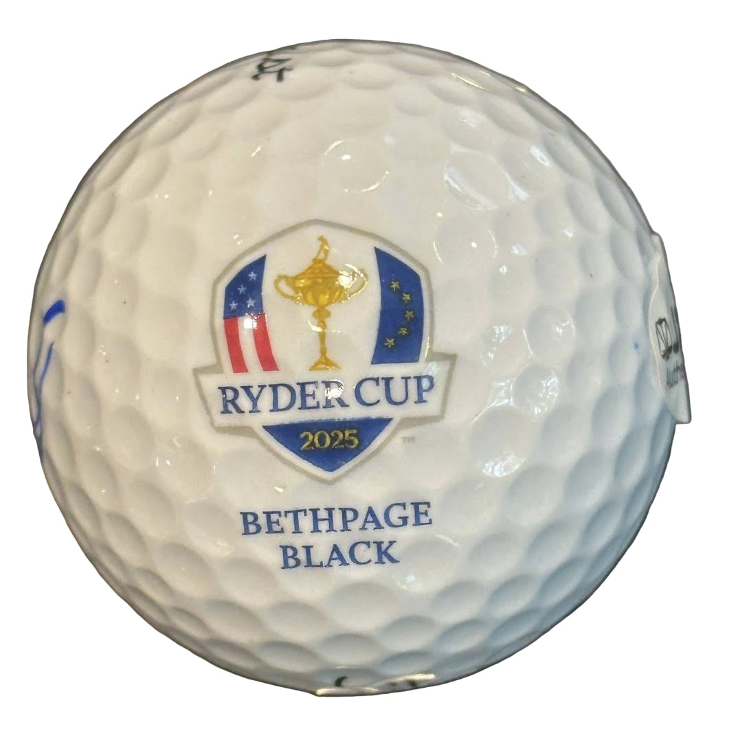 Sepp Straka Autographed 2025 Ryder Cup Golf Ball JSA COA Team Europe