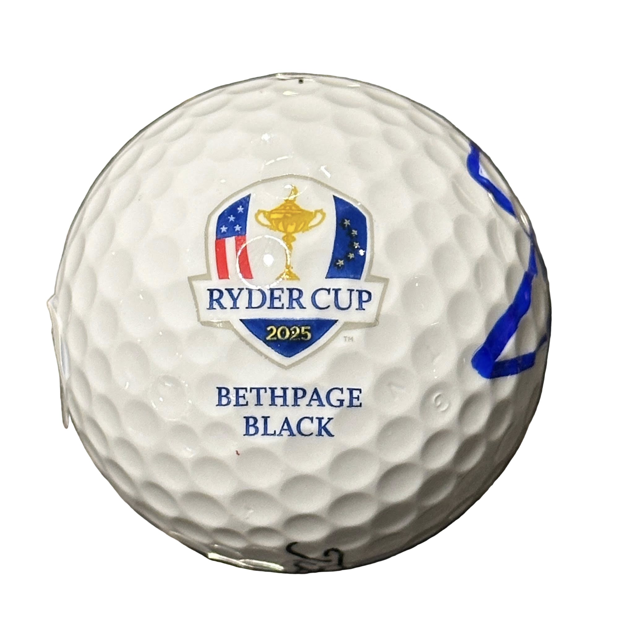 Shane Lowry Autographed 2025 Ryder Cup Golf Ball JSA COA Team Europe