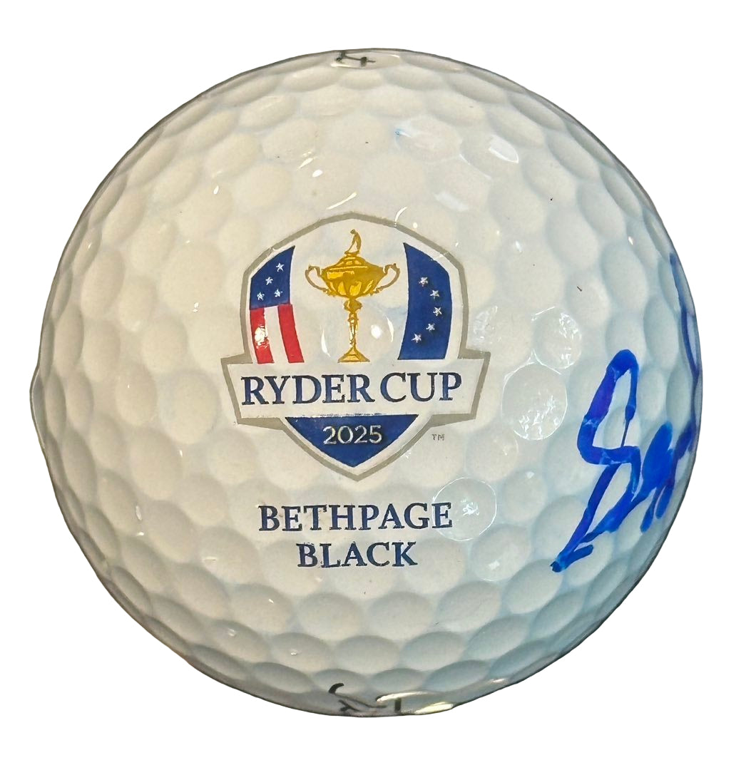 Sepp Straka Autographed 2025 Ryder Cup Golf Ball JSA COA Team Europe