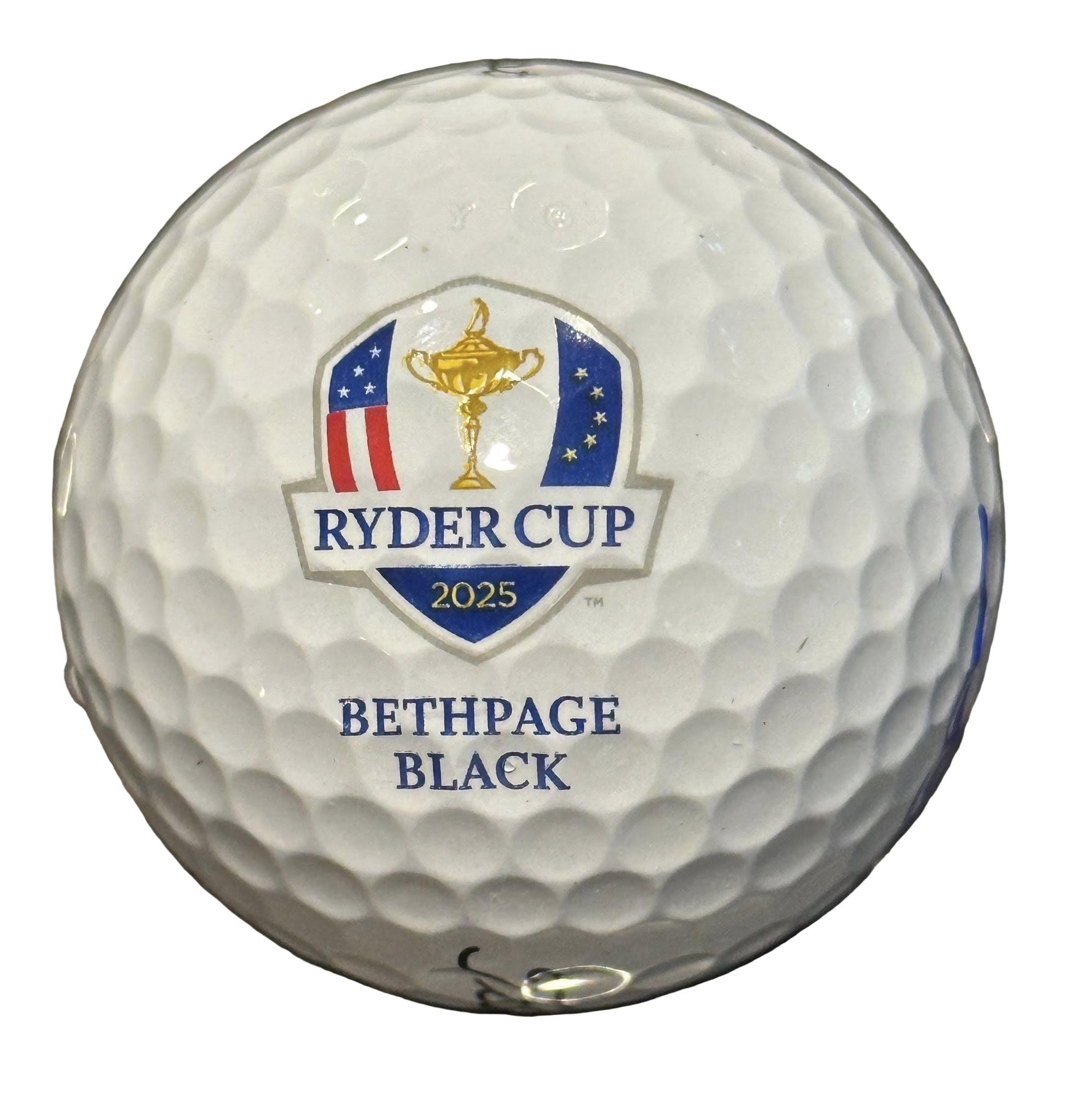 Rasmus Højgaard Autographed 2025 Ryder Cup Golf Ball JSA COA Team Europe