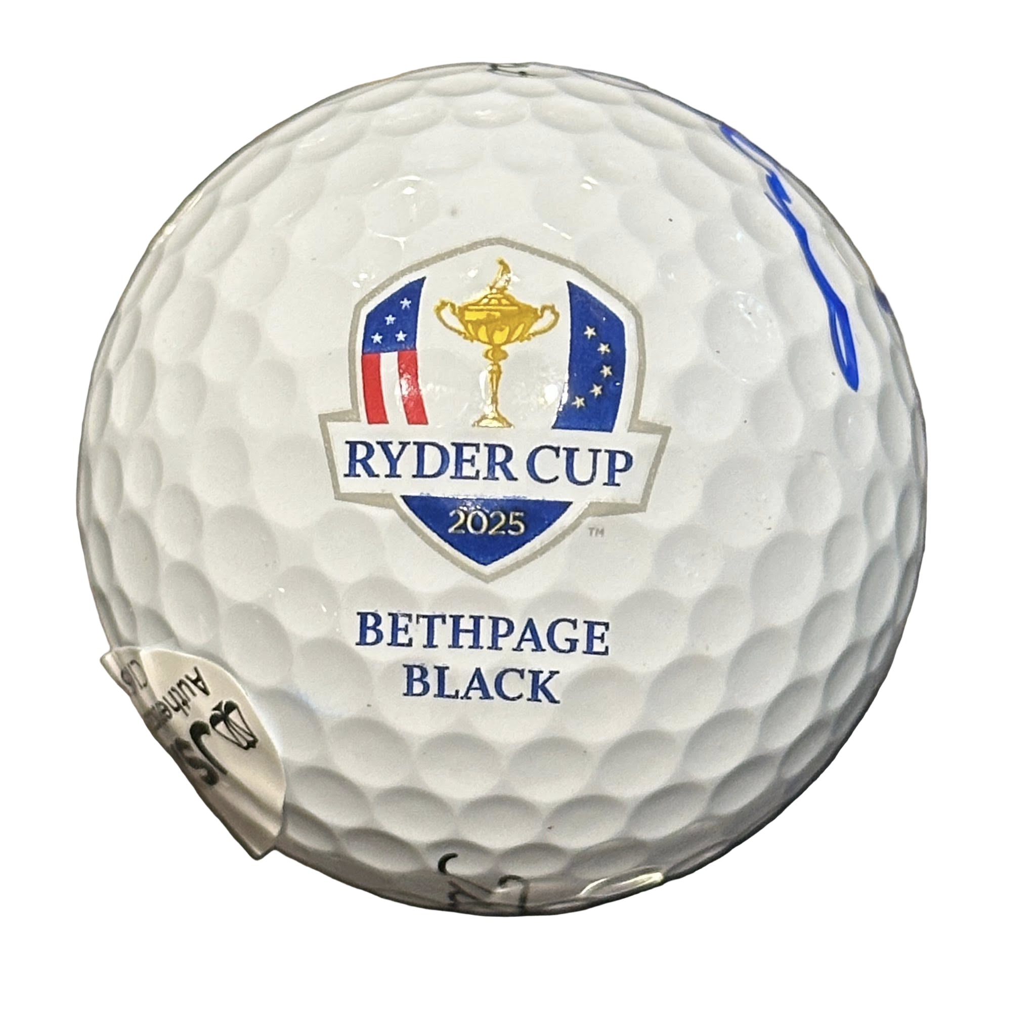 Rasmus Højgaard Autographed 2025 Ryder Cup Golf Ball JSA COA Team Europe