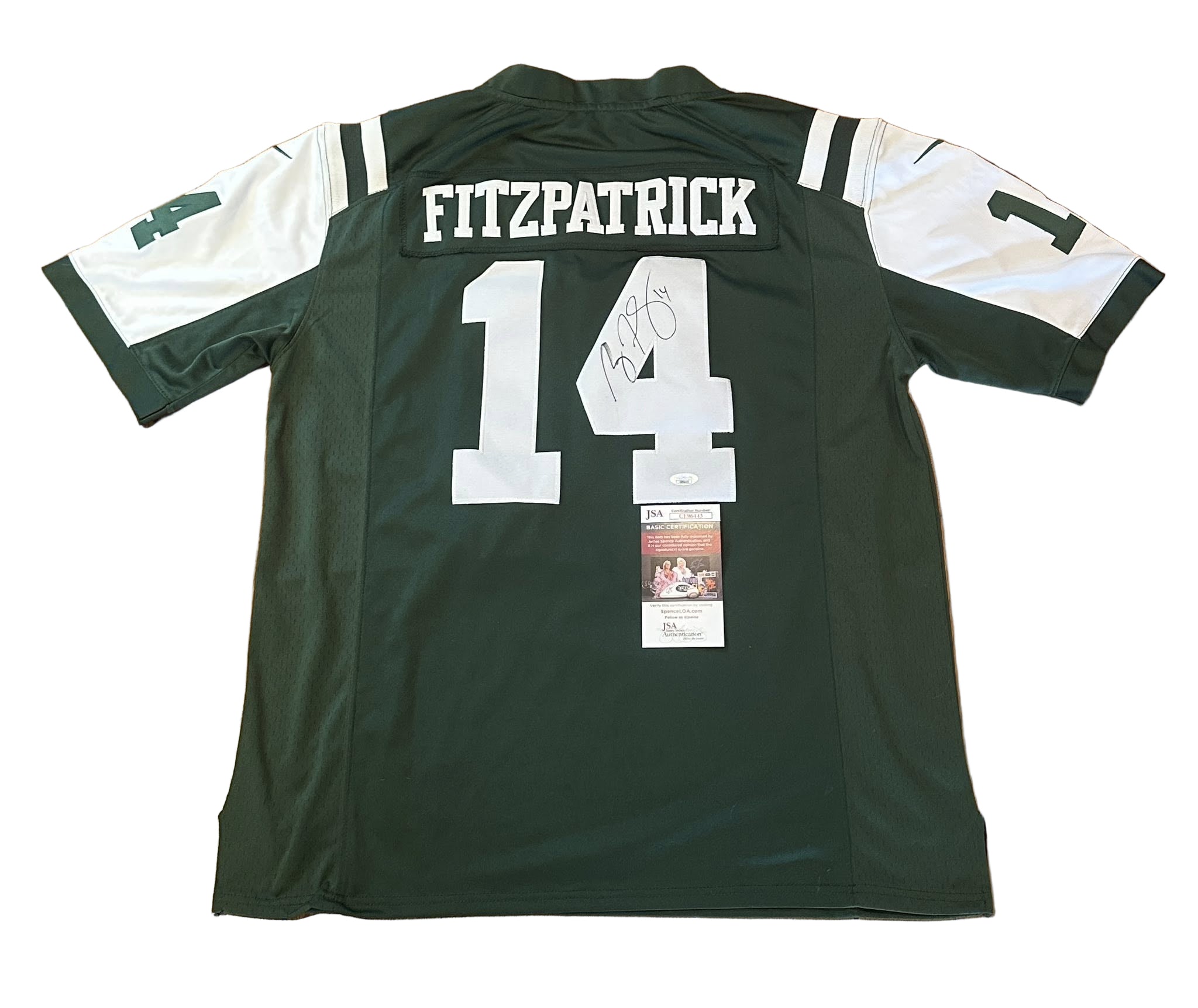 Ryan Fitzpatrick Signed Autographed New York Jets Jersey JSA COA