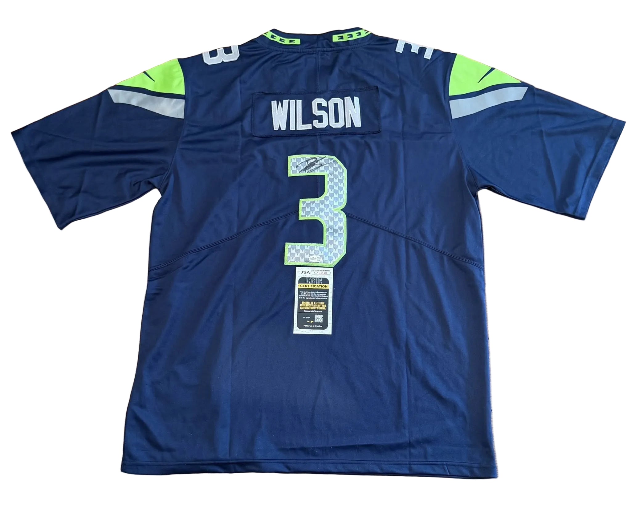 Russell Wilson Autographed Seattle Seahawks Jersey JSA COA