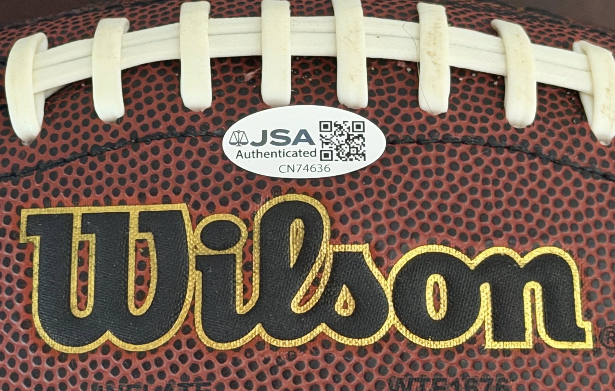 Matthew Stafford LA Rams Autographed Wilson NFL Replica Football JSA COA