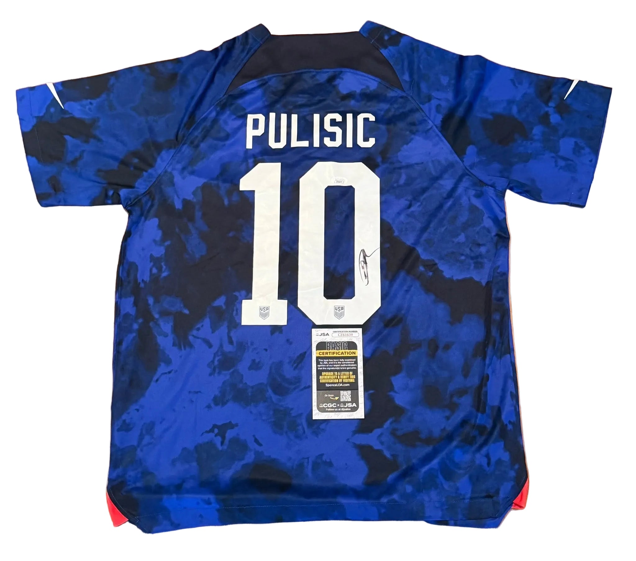 Christian Pulisic Autographed USA Jersey JSA COA