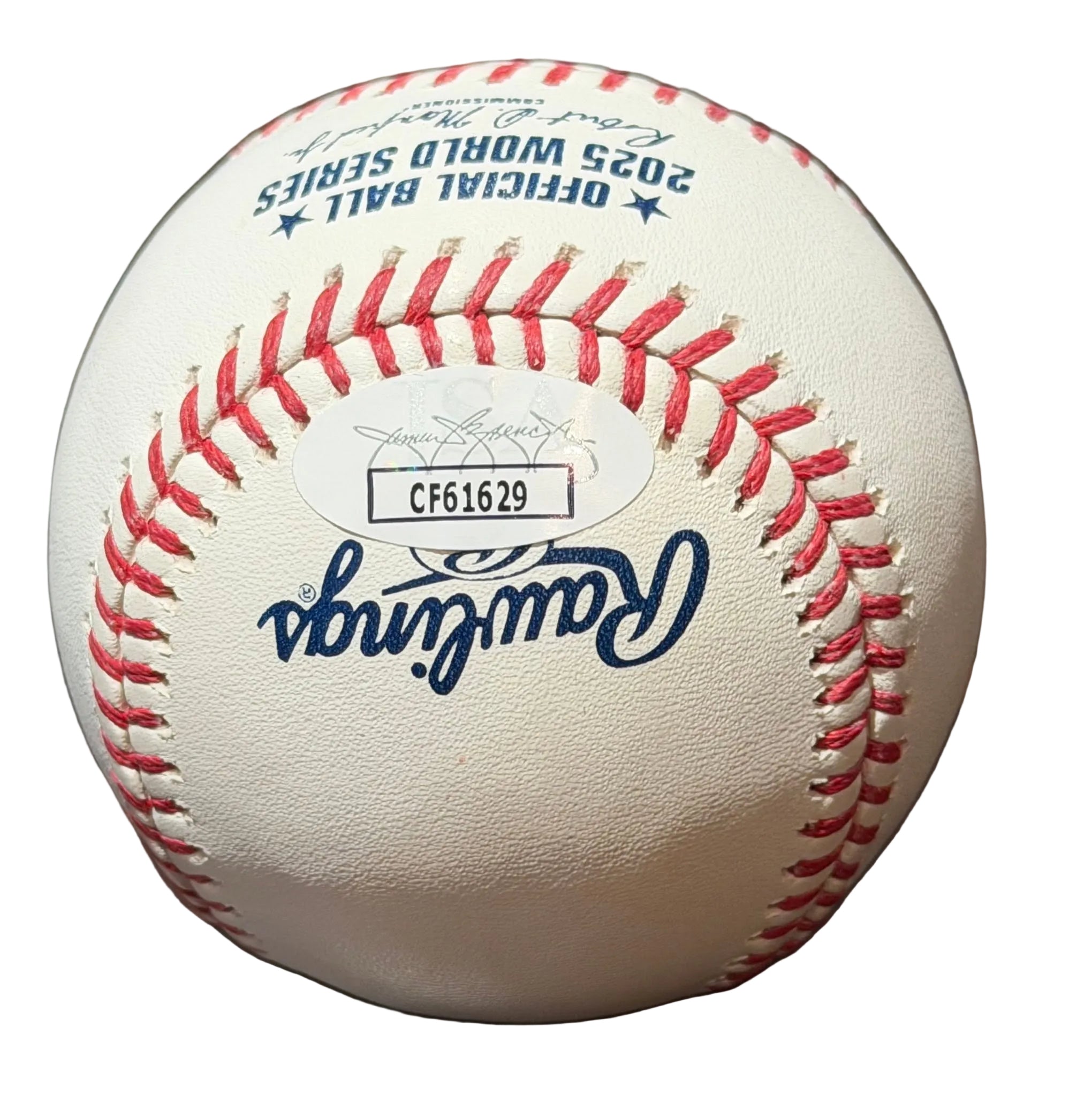 Ernie Clement Autographed 2025 World Series Baseball JSA COA Toronto Blue Jays