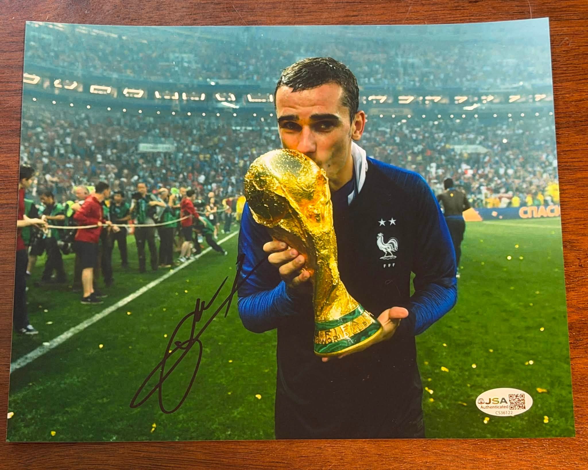 Antoine Griezmann France Signed Autographed 8x10 Photo JSA COA