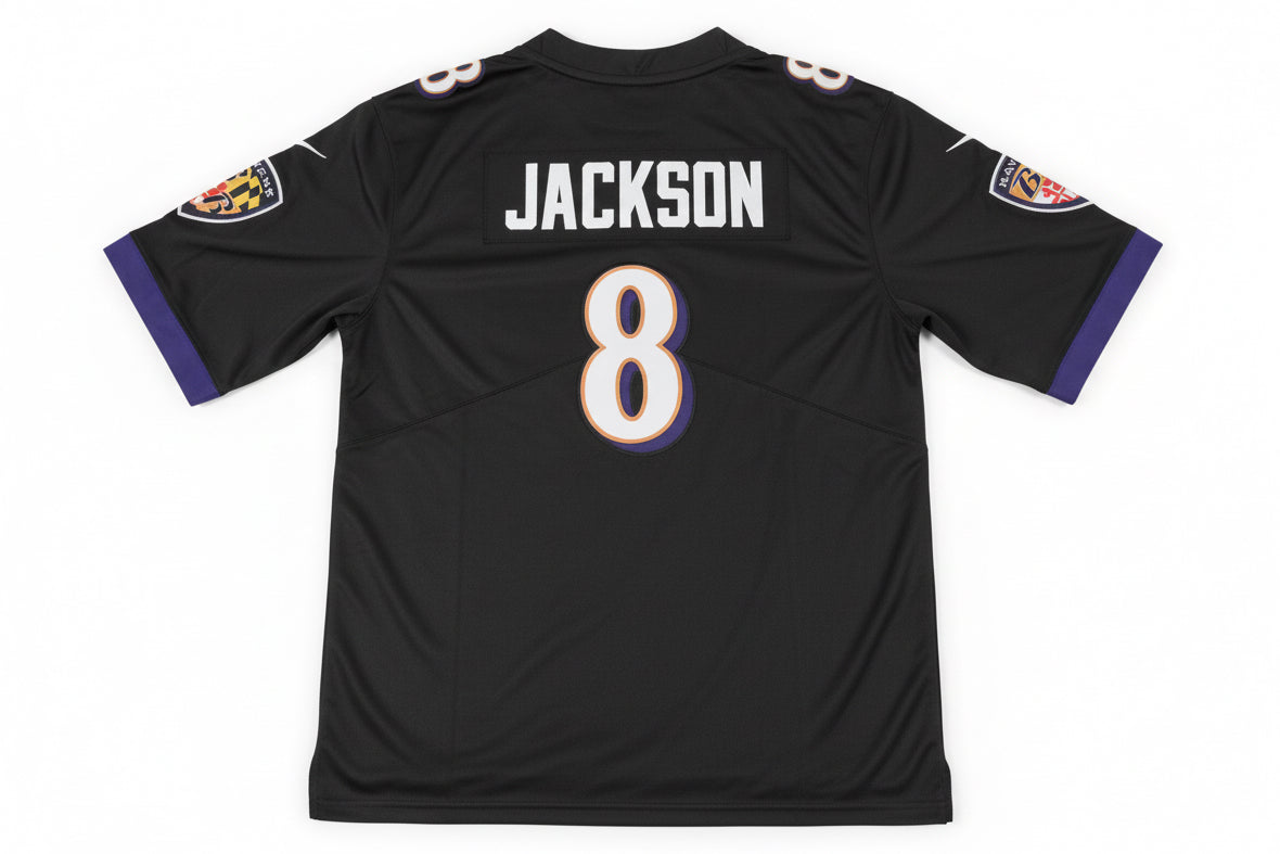 Lamar Jackson Baltimore Ravens Black Jersey Size XL
