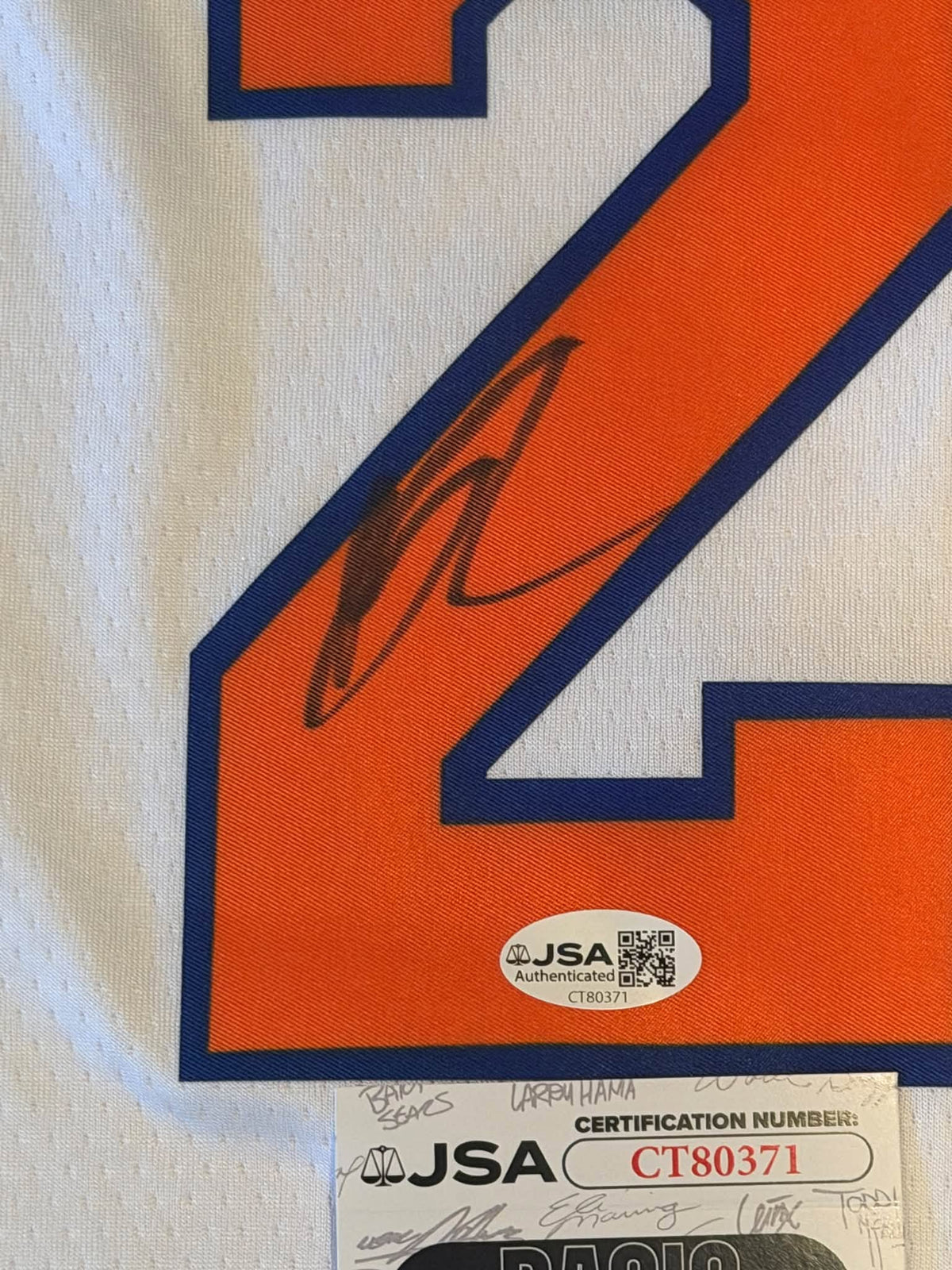 Karl-Anthony Towns Autographed New York Knicks 26 Champions Jersey JSA COA RARE