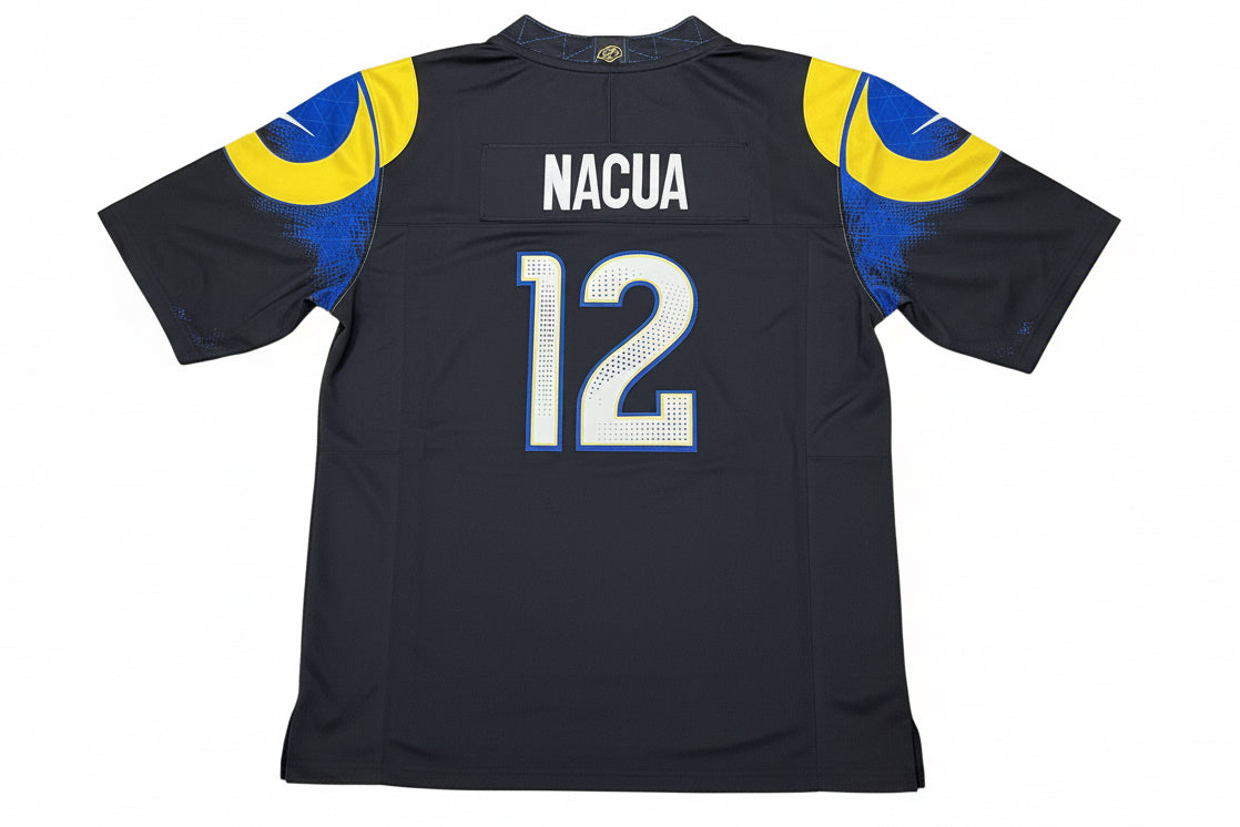 Puka Nacua Los Angeles Rams Midnight Mode Black Jersey Size L