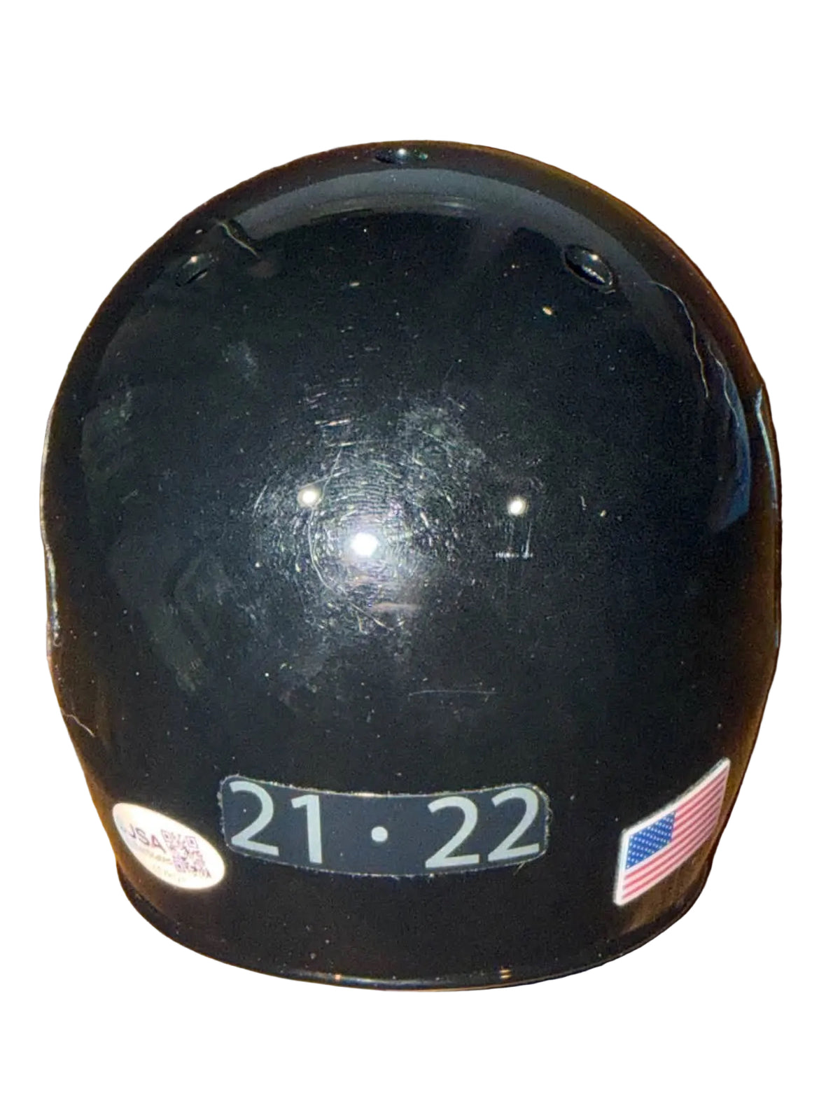 Roger Clemens Autographed & Inscribed Rocket Man Stat Mini Helmet JSA COA