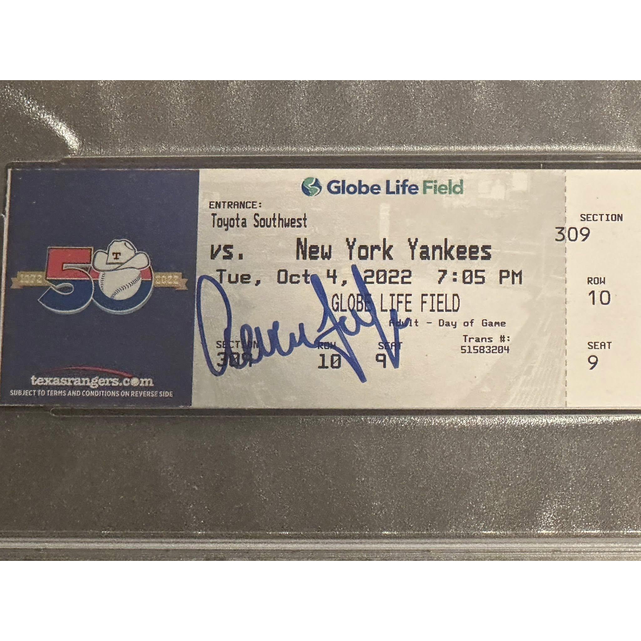 Aaron Judge New York Yankees Autographed 62nd Home Run Ticket Stub PSA DNA-Right Off The Field