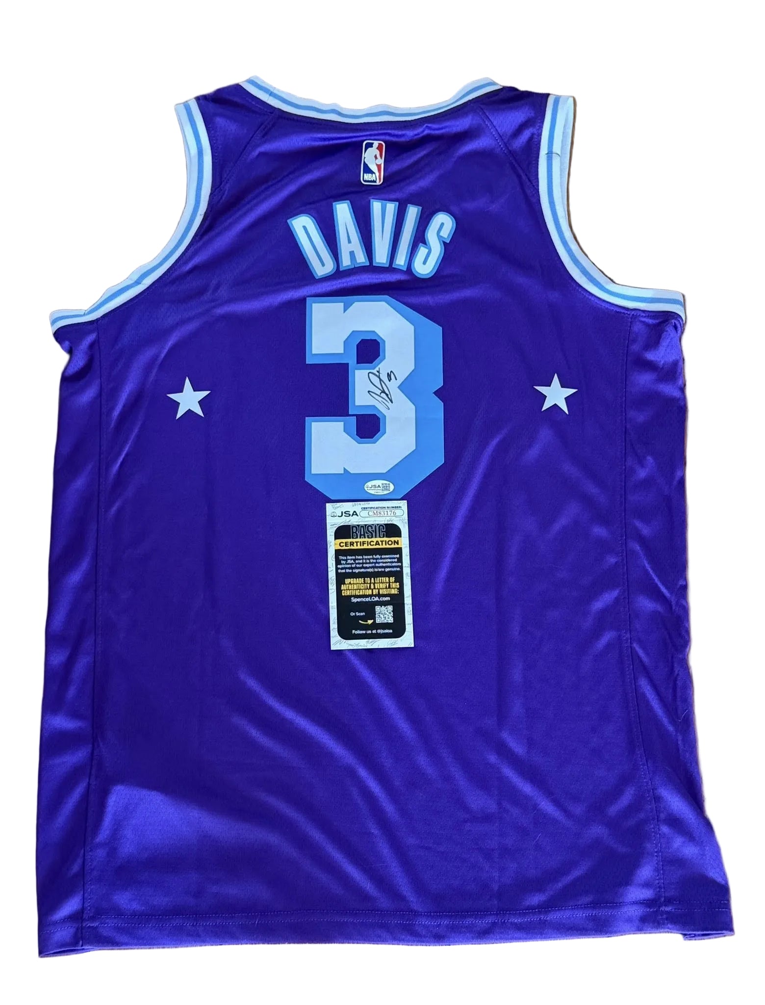 Anthony Davis Signed Autographed Los Angeles Lakers Jersey JSA COA-Right Off The Field