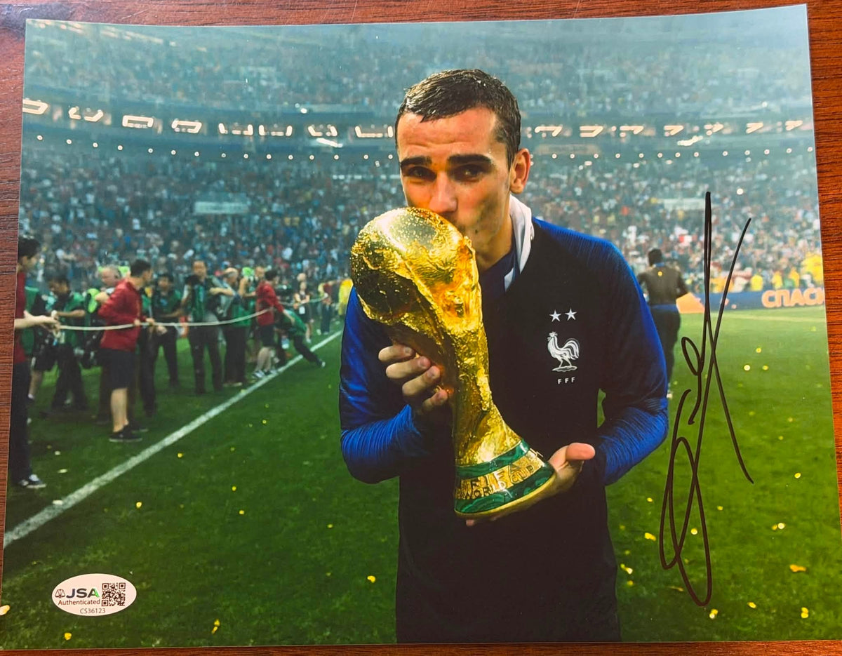 Antoine Griezmann France Signed Autographed 8x10 Photo JSA COA-Right Off The Field