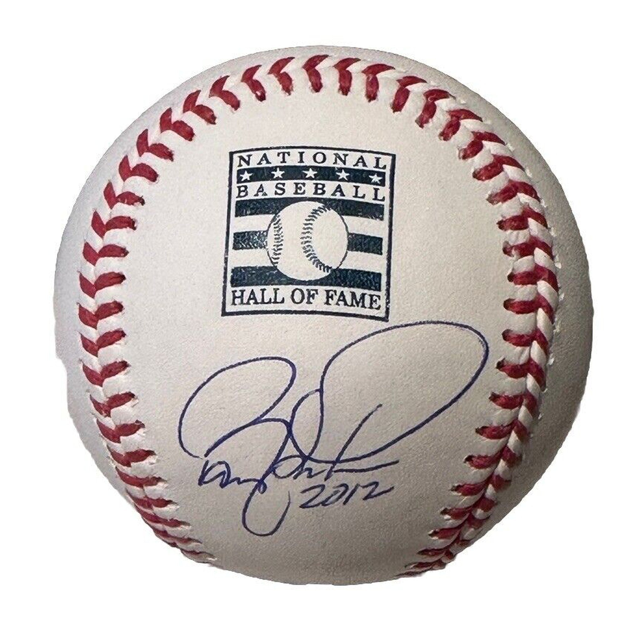 Barry Larkin Signed Hall of Fame MLB Baseball “2012” Inscription JSA COA Reds-Baseball-Right Off The Field
