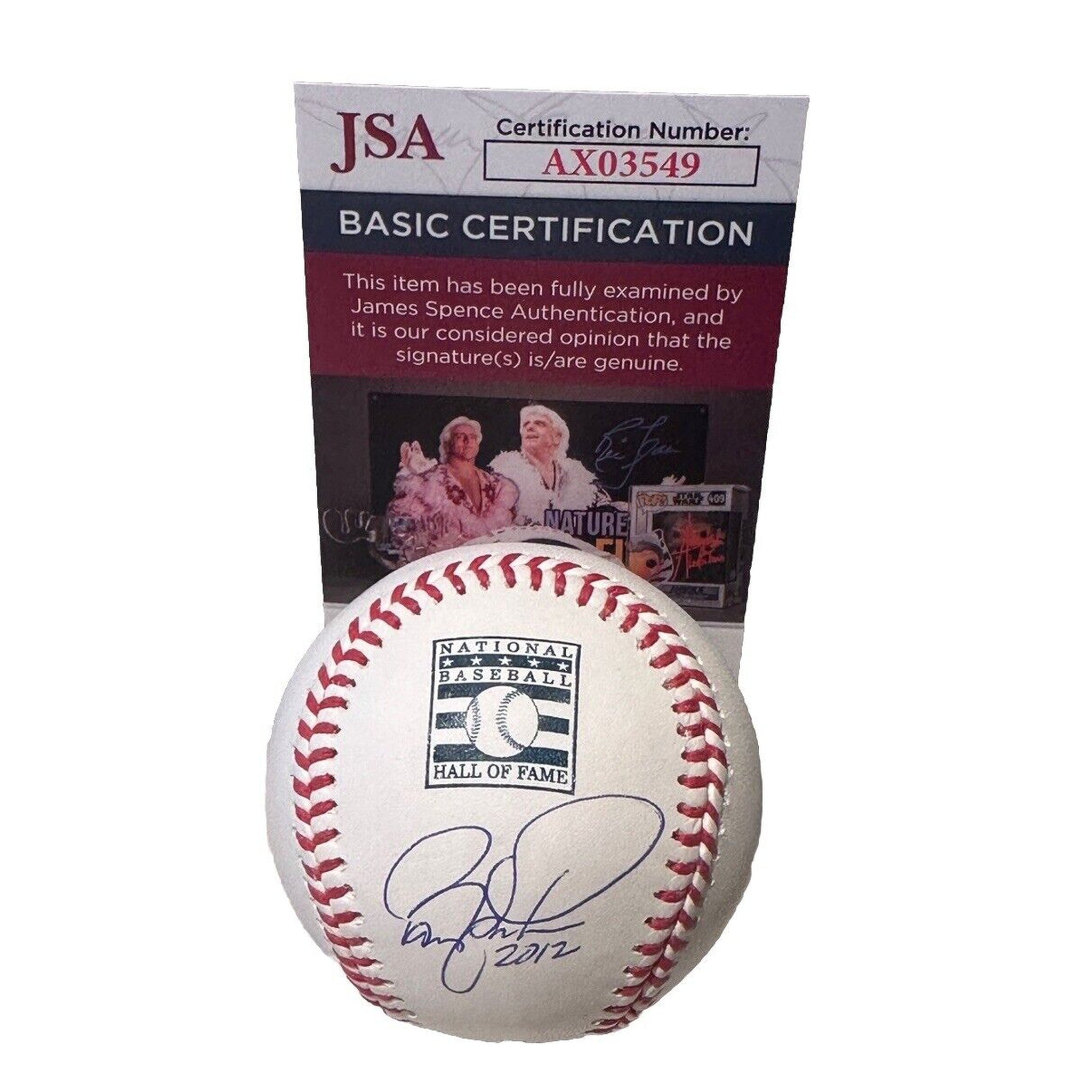 Barry Larkin Signed Hall of Fame MLB Baseball “2012” Inscription JSA COA Reds-Baseball-Right Off The Field
