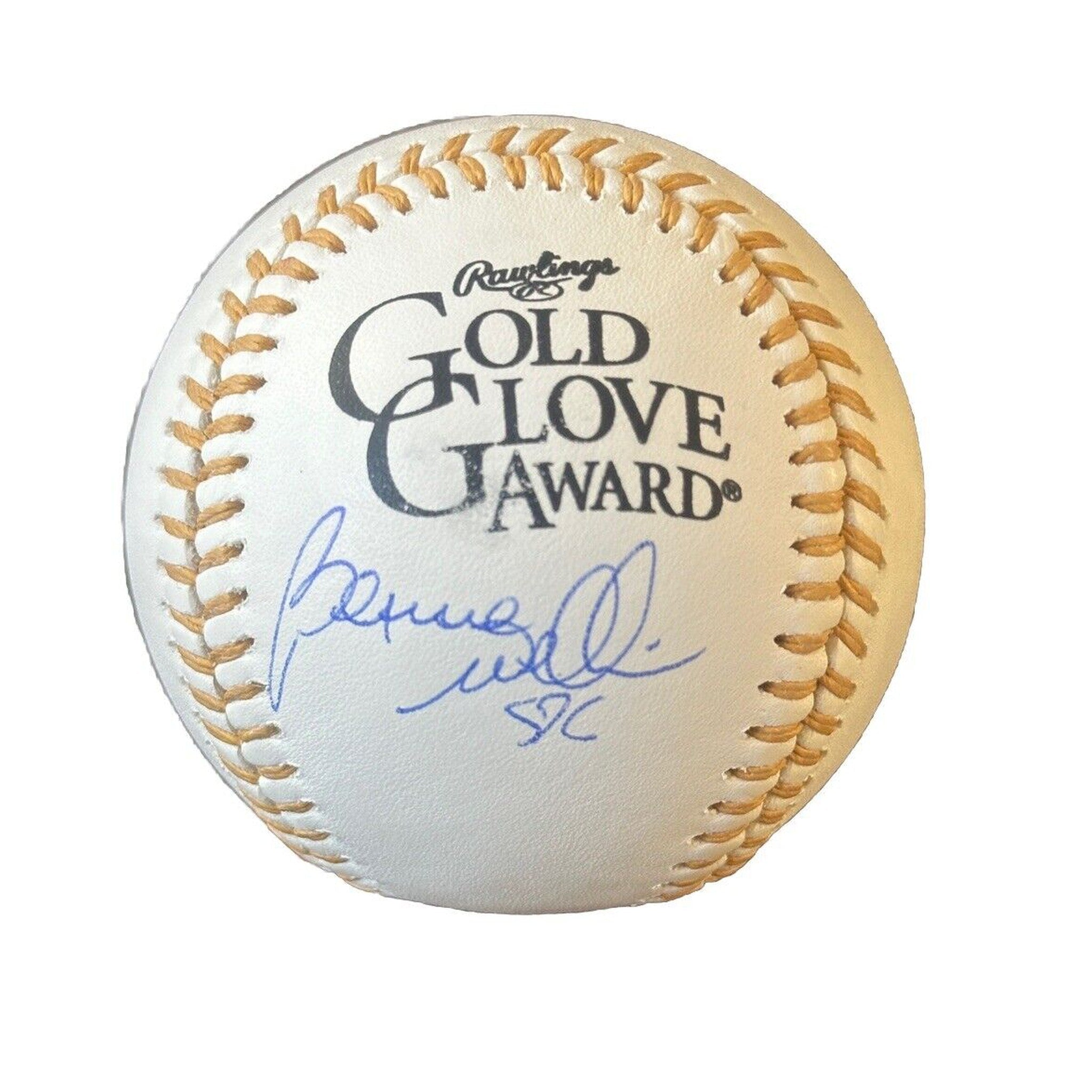 Bernie Williams New York Yankees Autographed Gold Glove Award Baseball JSA COA-Baseball-Right Off The Field