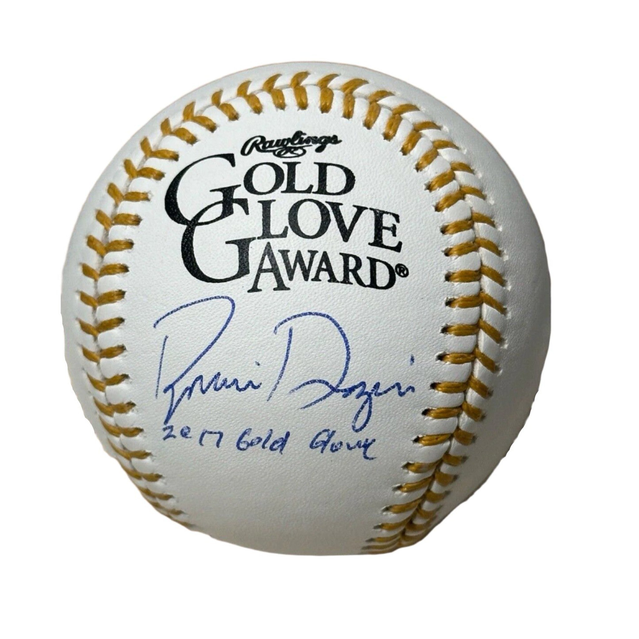 Brian Dozier Minnesota Twins Signed & Inscribed Gold Glove Award Baseball-Baseball-Right Off The Field