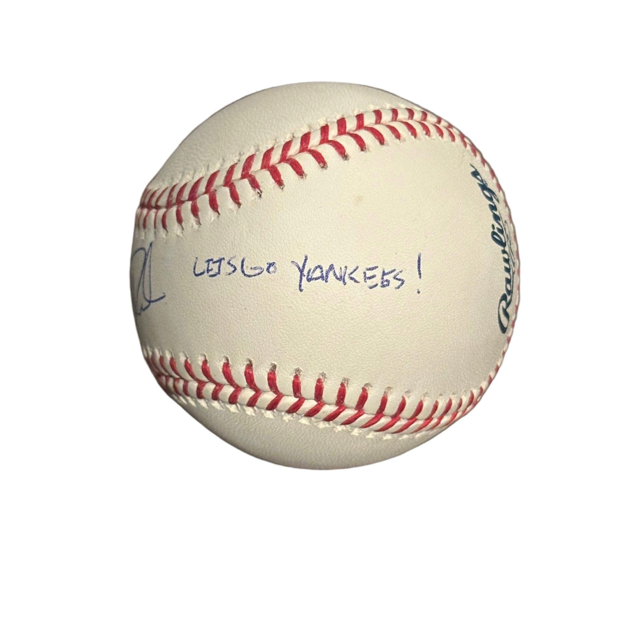 Carlos Rodon Autographed Official MLB Baseball JSA COA 'Let’s Go Yankees' Inscription-Right Off The Field