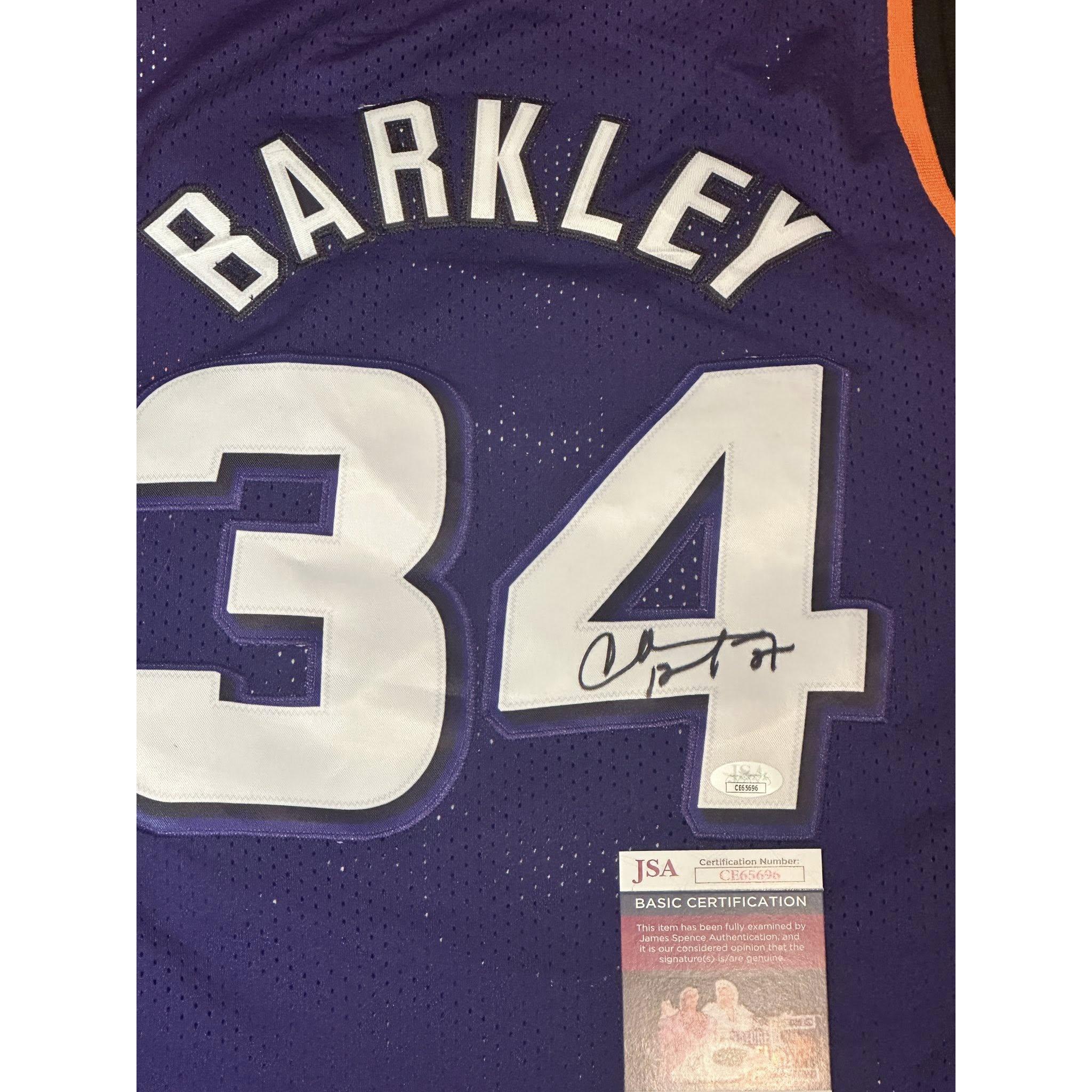 Charles Barkley Autographed Phoenix Suns Jersey JSA COA-Right Off The Field