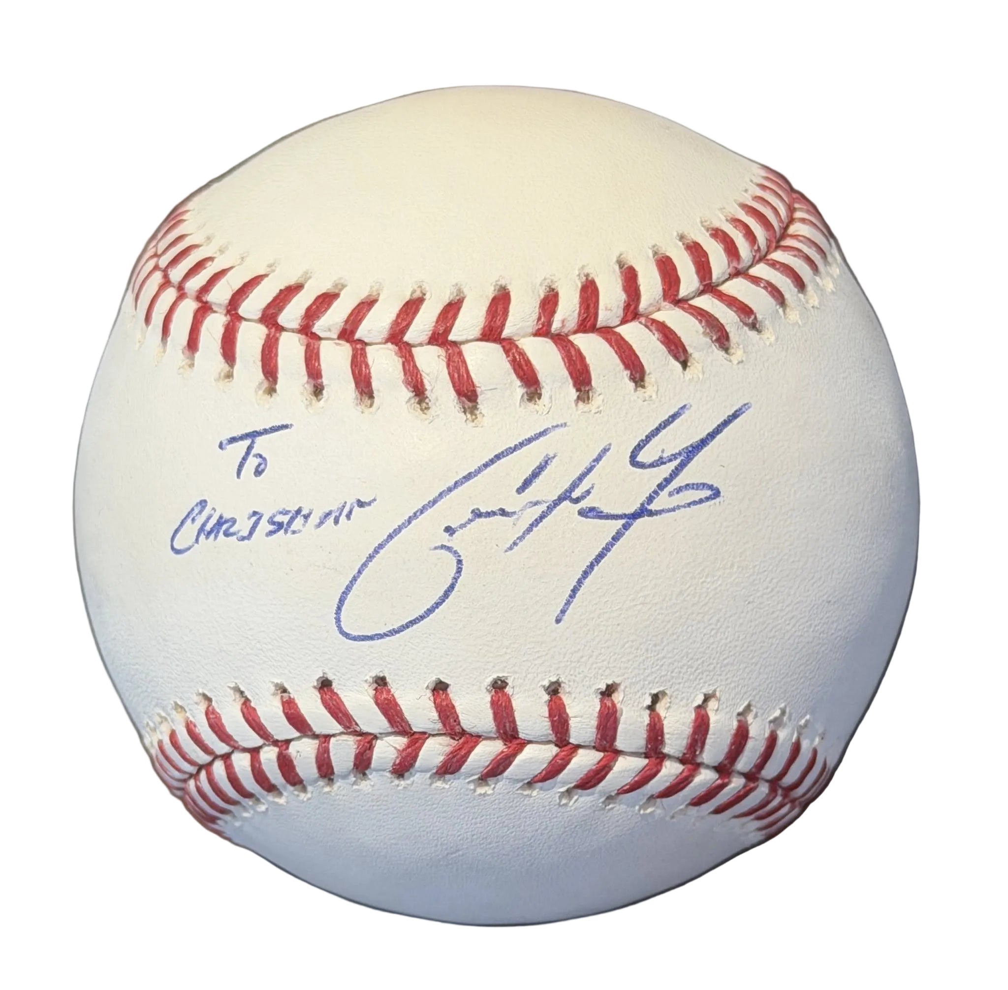 Christian Yelich Signed Official MLB Baseball JSA COA Personalized to Christian-Right Off The Field