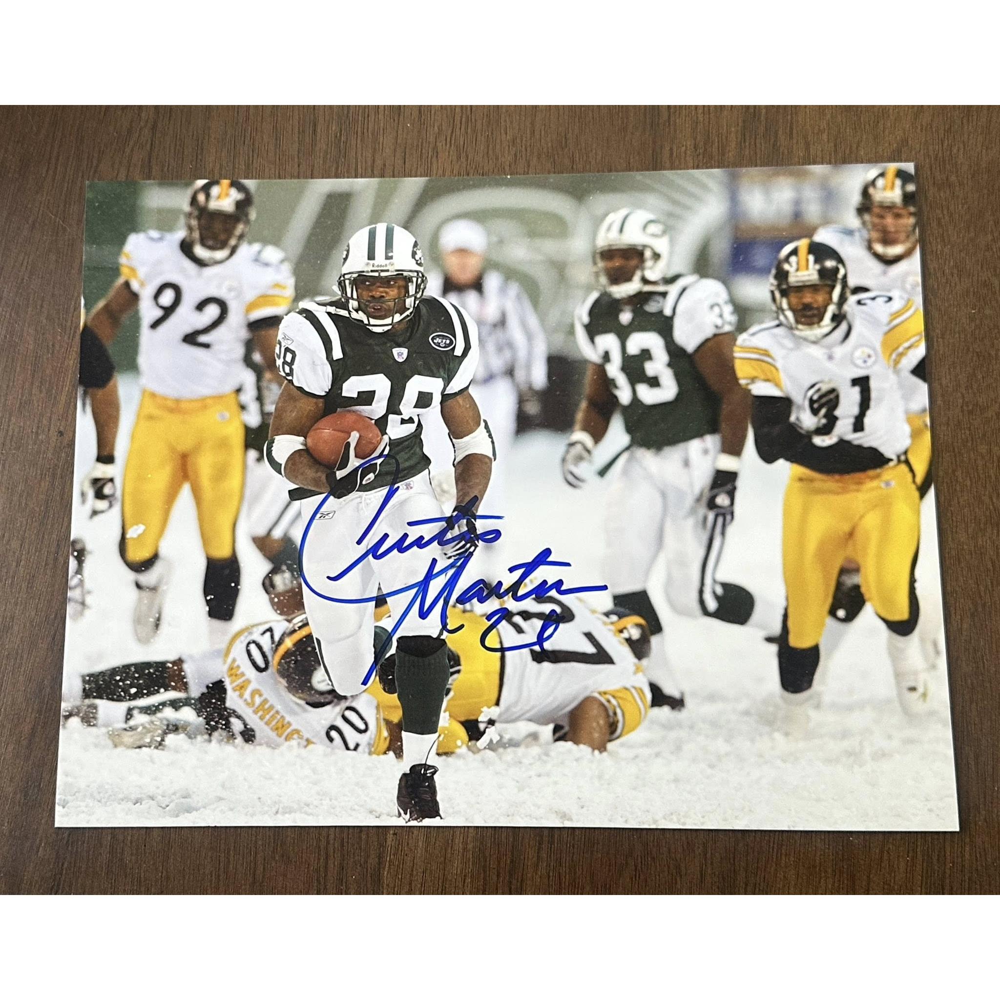 Curtis Martin New York Jets Autographed 8x10 Photo-Right Off The Field