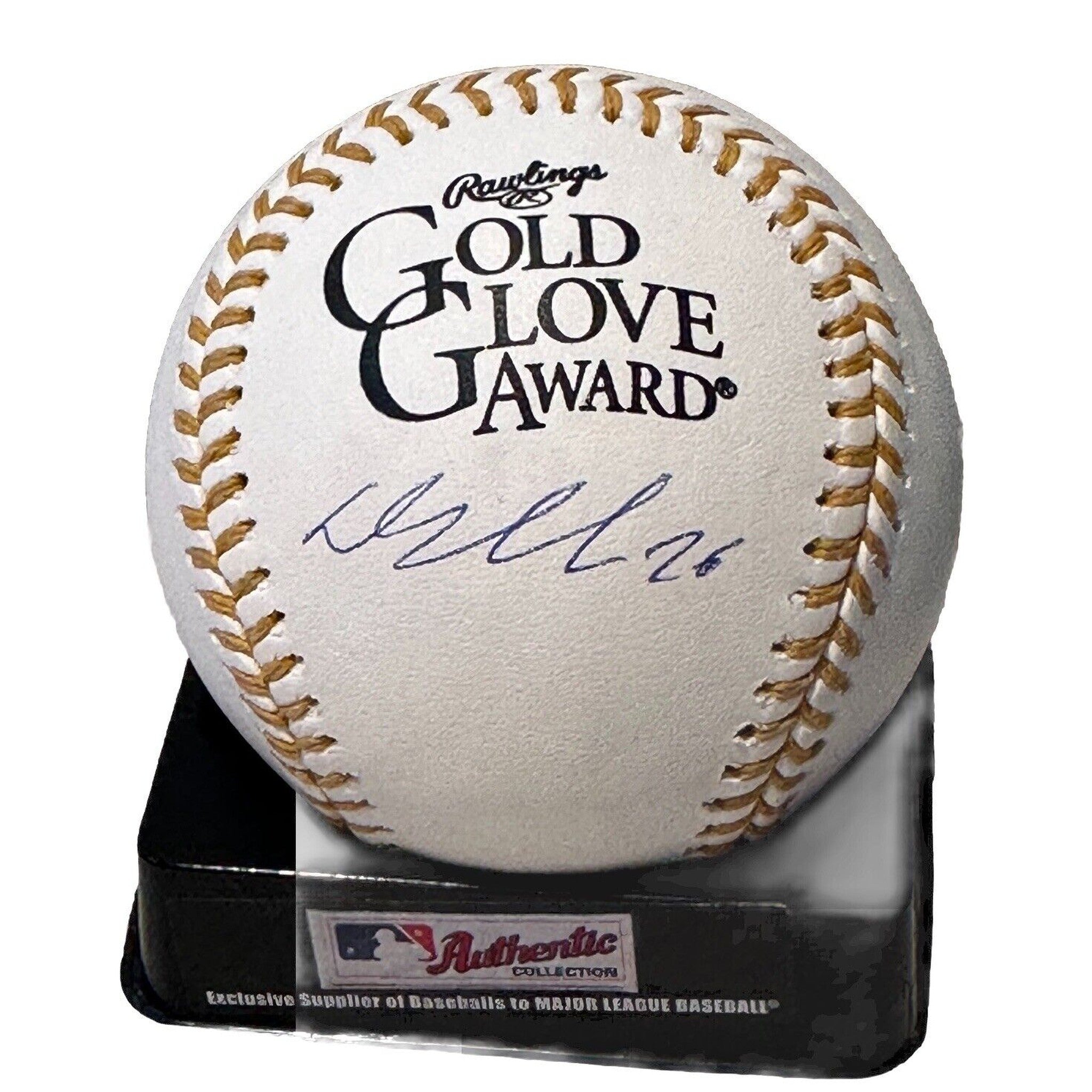 DJ LeMahieu New York Yankees Autographed Gold Glove Award Baseball-Baseball-Right Off The Field