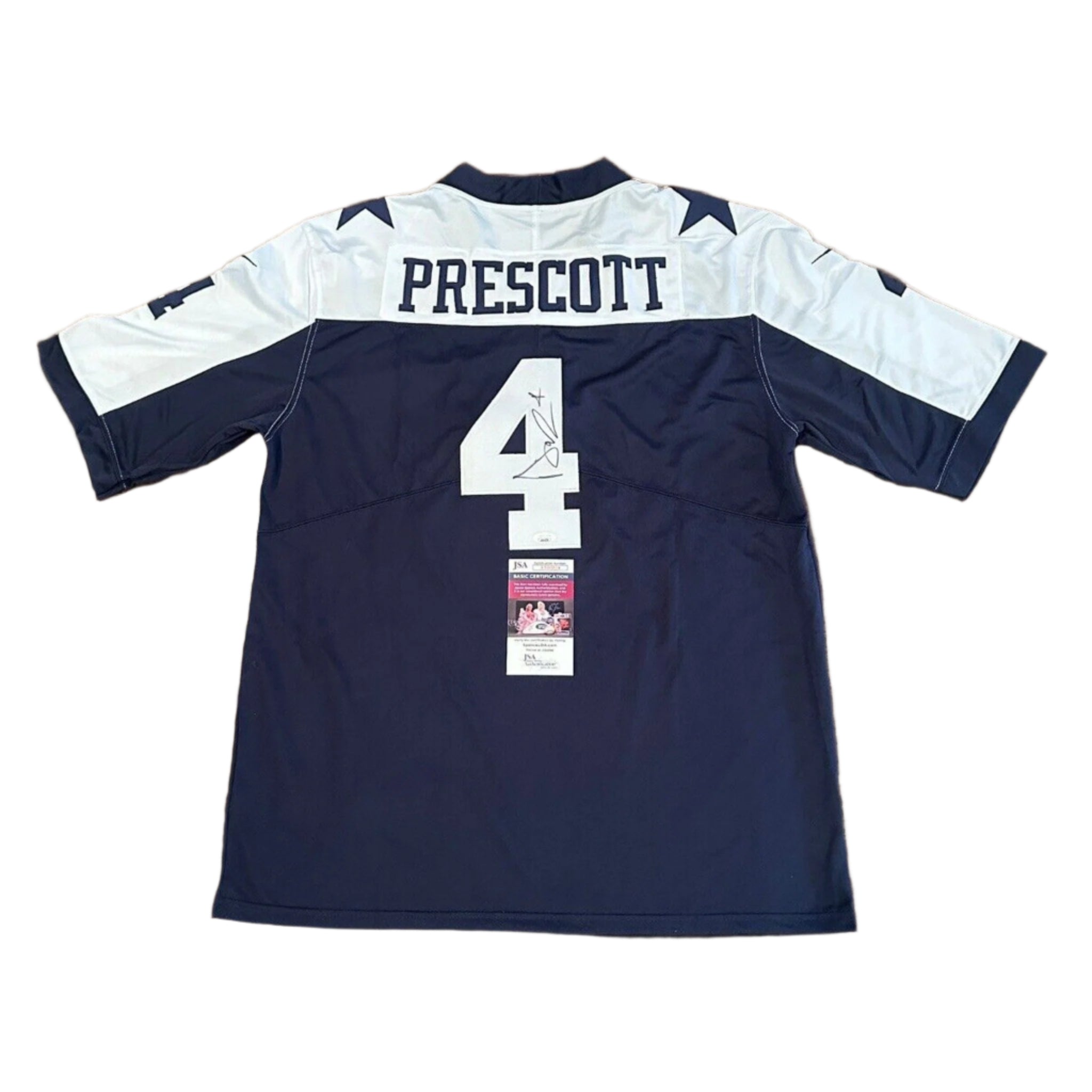Dak Prescott Autographed Dallas Cowboys Jersey JSA COA-Football-Right Off The Field