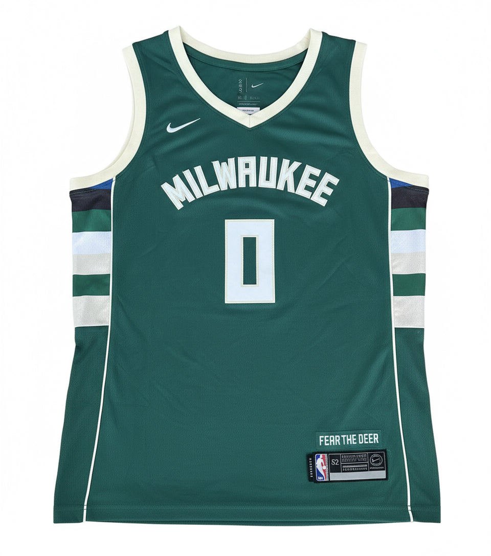 Damian Lillard Milwaukee Bucks Jersey Size 52-Right Off The Field