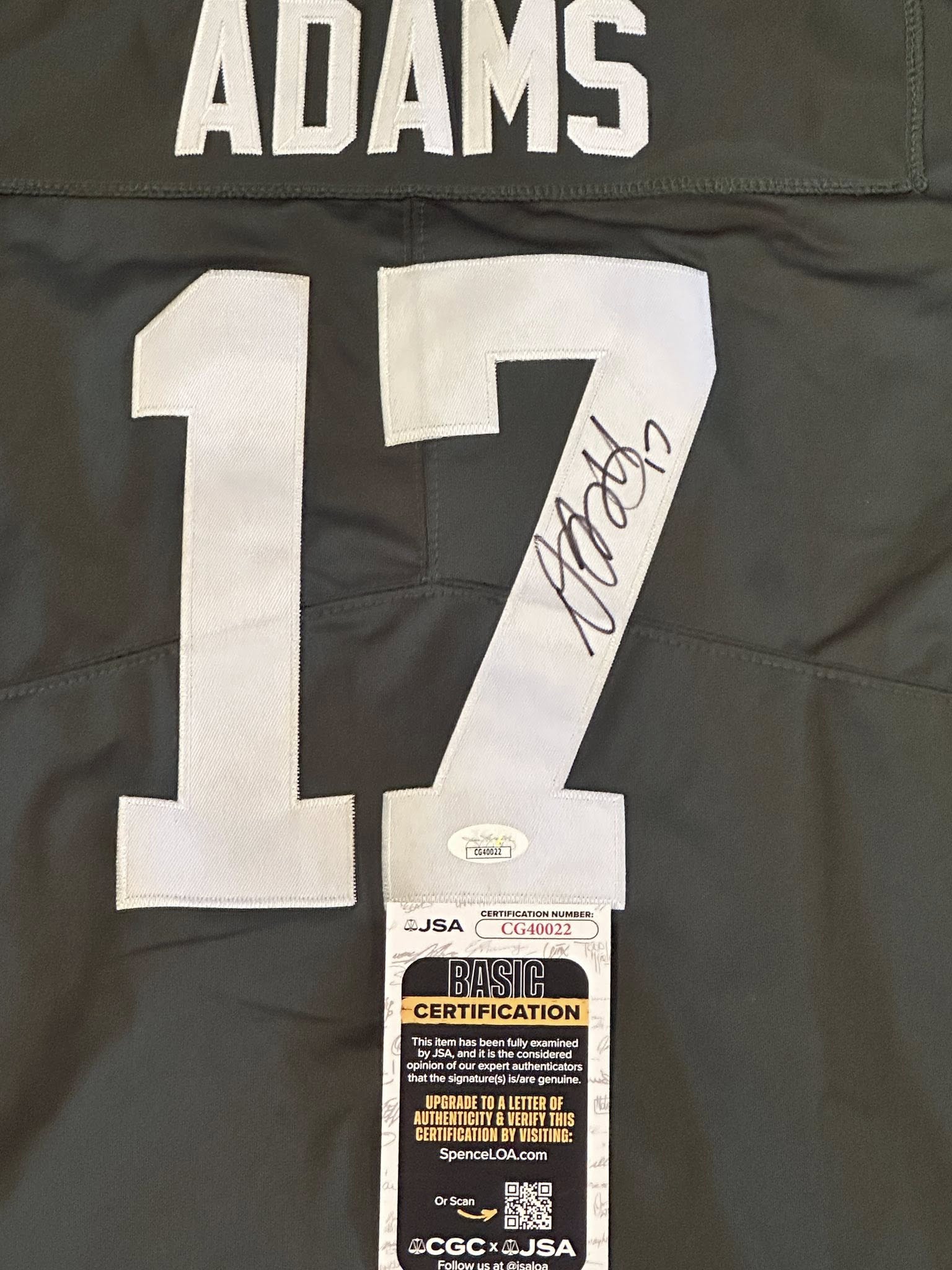 Davante Adams Autographed Green Bay Packers Jersey JSA COA-Right Off The Field