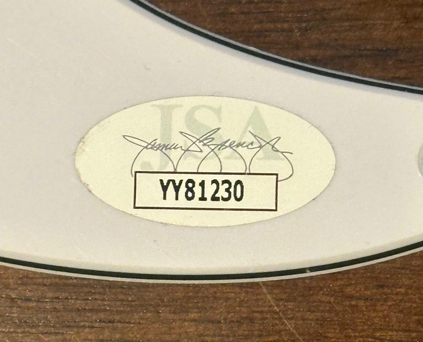 Dave Matthews DMB Signed Autographed Guitar Pick Guard JSA LOA-Right Off The Field