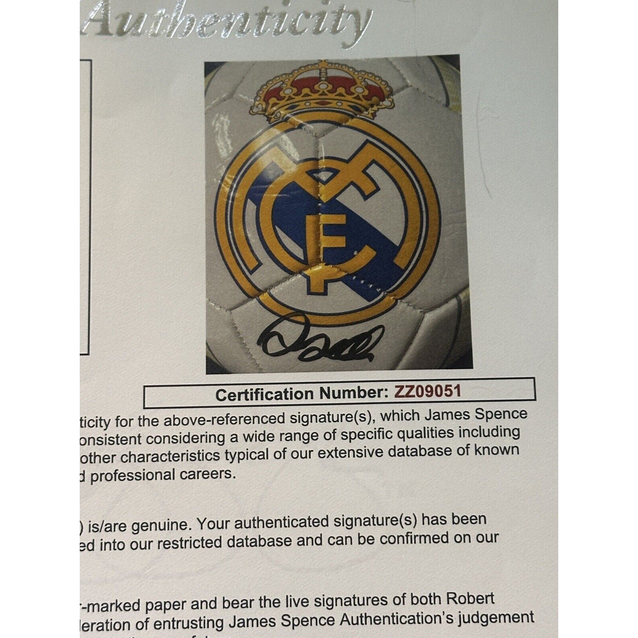 David Beckham Autographed Real Madrid Soccer Ball JSA LOA-Soccer-Right Off The Field