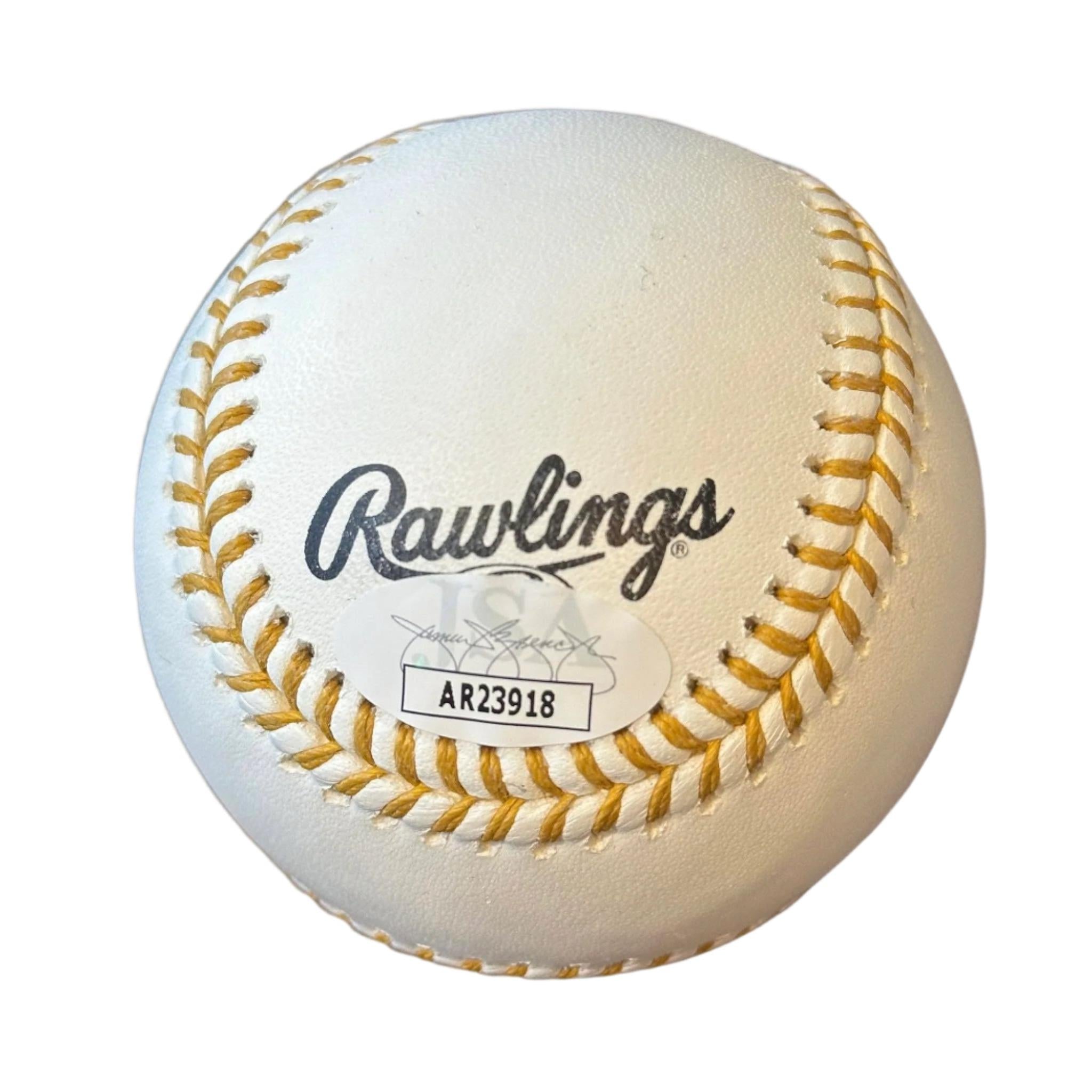 David Wright New York Mets Autographed Gold Glove Award Baseball JSA COA-Right Off The Field