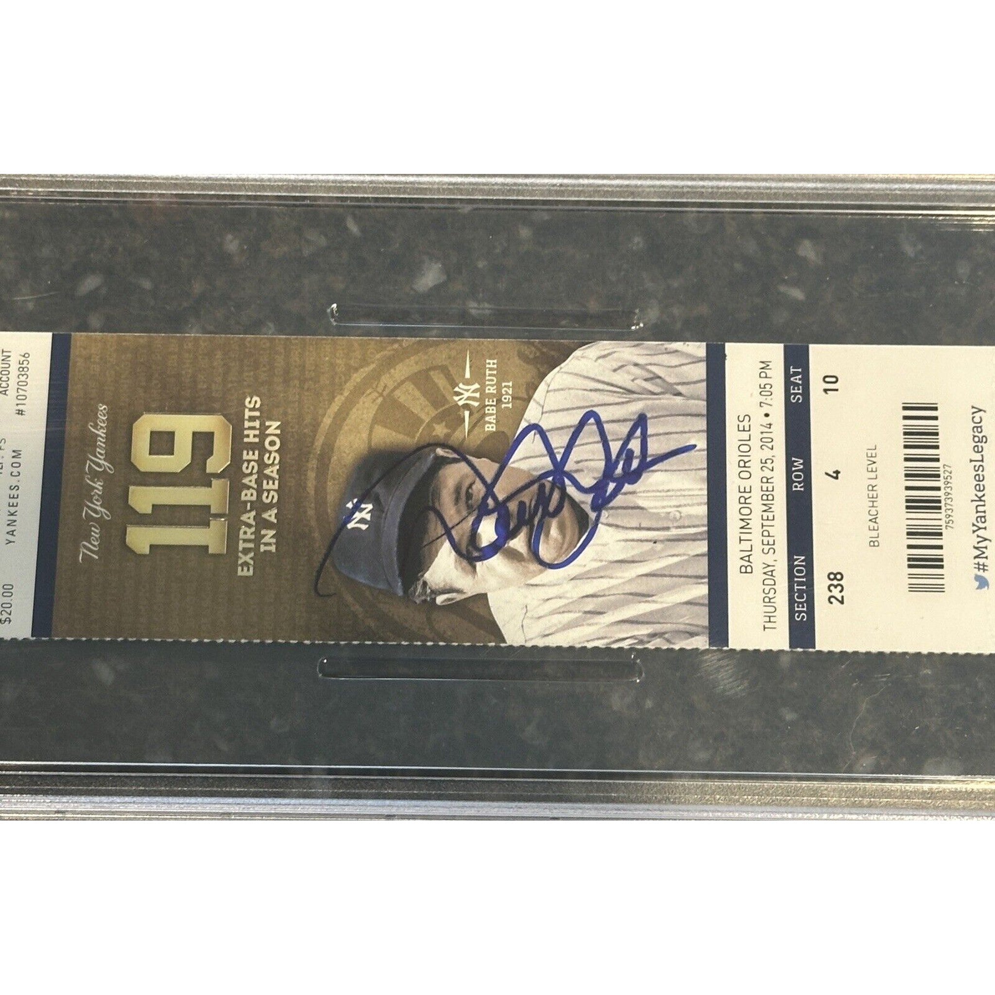 Derek Jeter Autographed Yankee Stadium Final Game Ticket Stub 9/25/14 PSA/DNA-Baseball-Right Off The Field