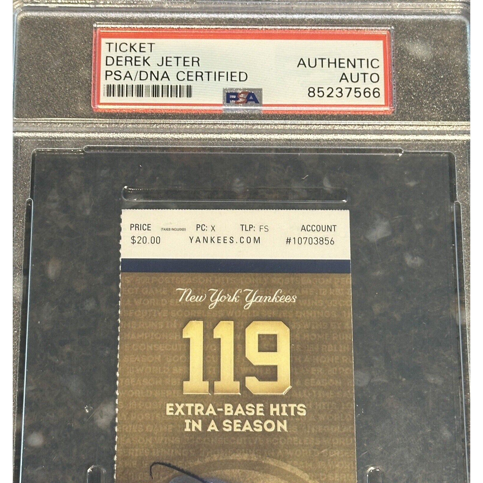 Derek Jeter Autographed Yankee Stadium Final Game Ticket Stub 9/25/14 PSA/DNA-Baseball-Right Off The Field