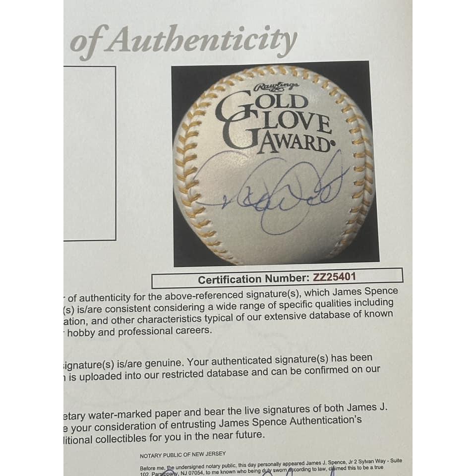 Derek Jeter New York Yankees Autographed Gold Glove Award Baseball JSA LOA-Right Off The Field