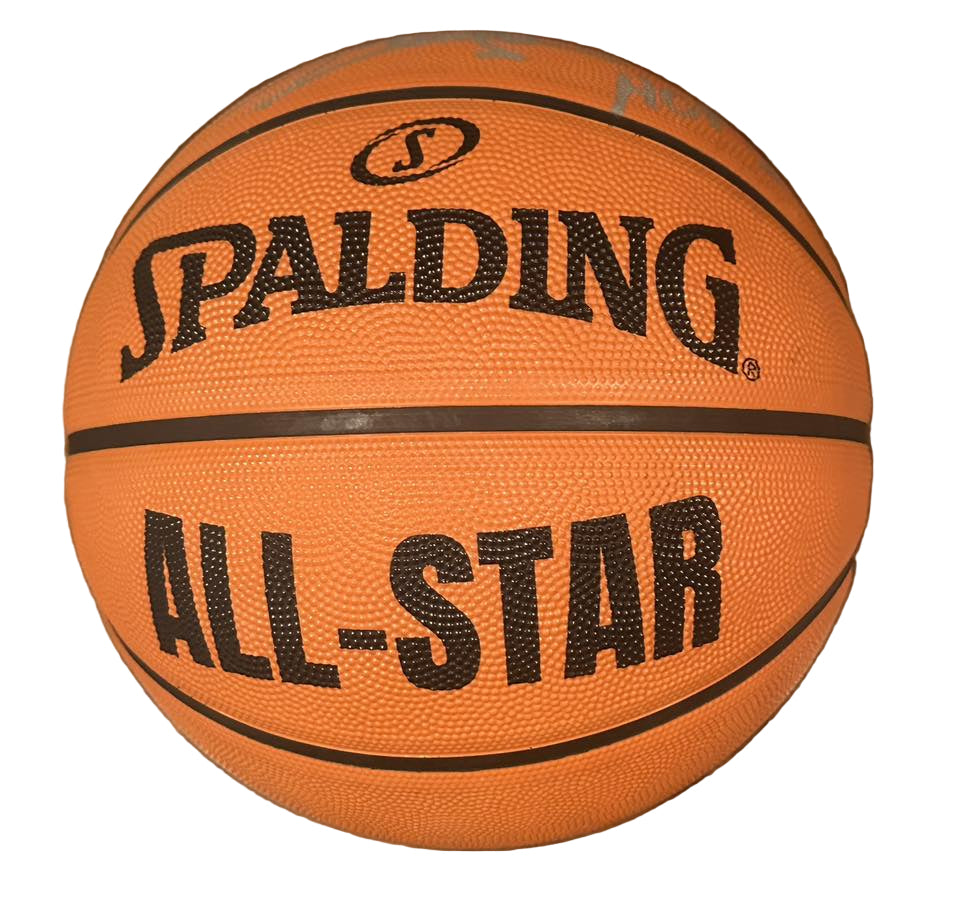 Dikembe Mutombo Autographed Spalding Basketball JSA LOA "HOF 15" Inscription-Right Off The Field