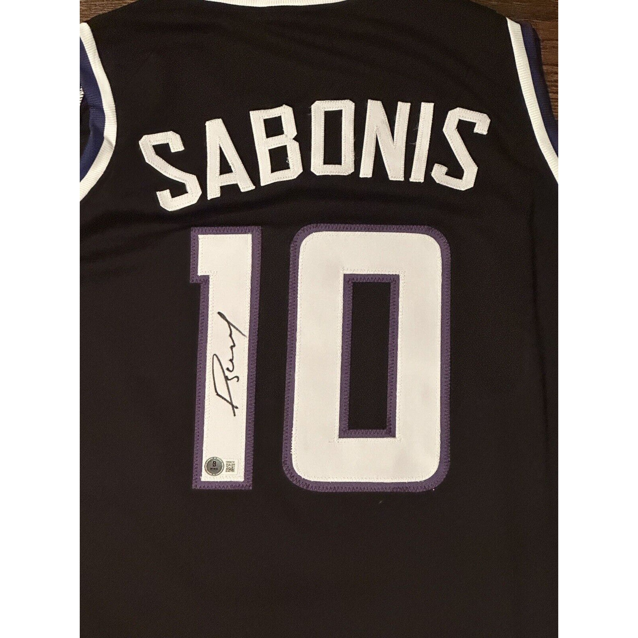 Domantas Sabonis Autographed Sacramento Kings Custom Black Jersey BAS Witness-Basketball-Right Off The Field
