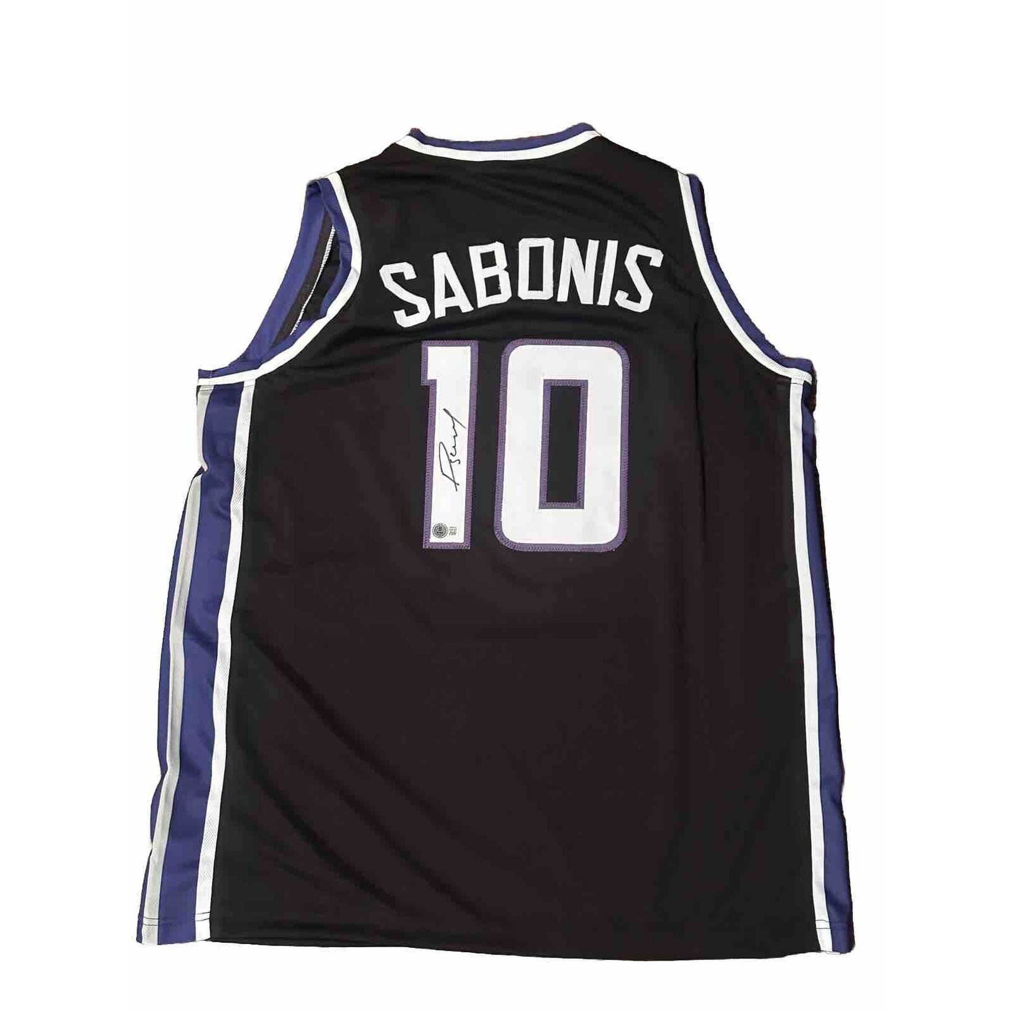 Domantas Sabonis Autographed Sacramento Kings Custom Black Jersey BAS Witness-Basketball-Right Off The Field